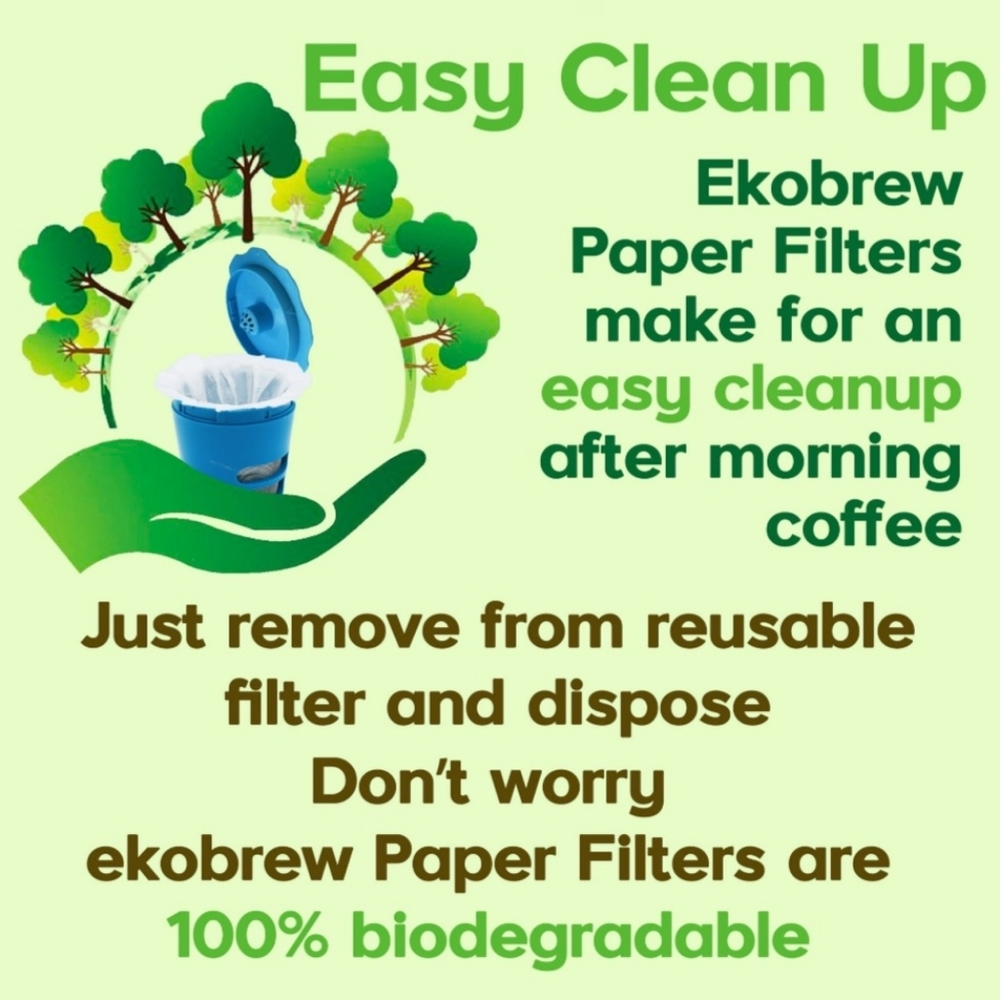 Ekobrew Paper Coffee Filters - 200 Count - Picture 5 of 10